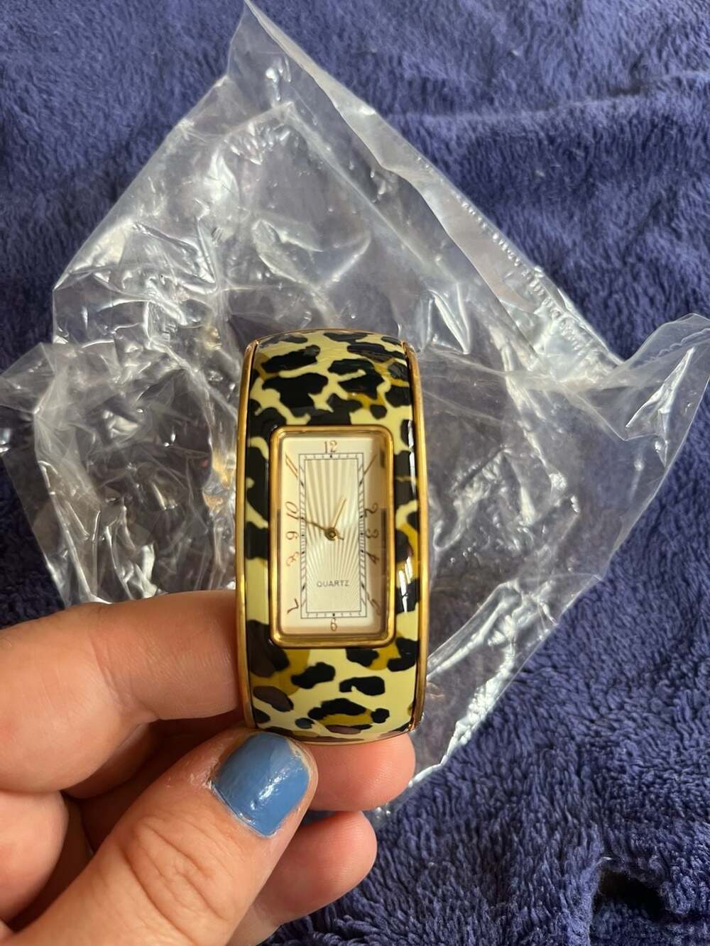 Unbranded Leopard Print Bangle Cuff Quartz Watch